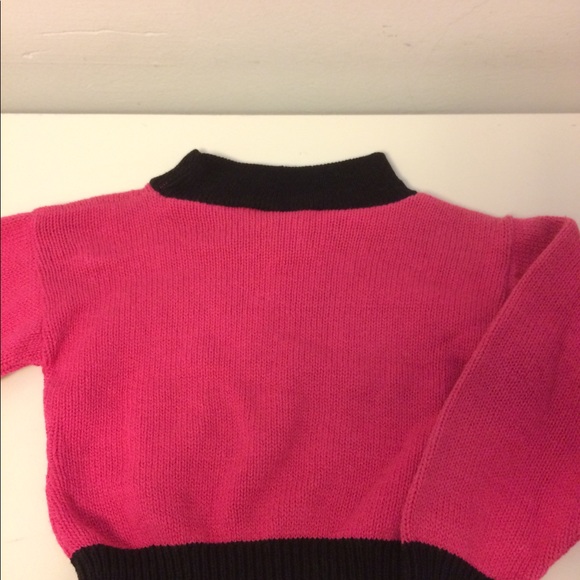 VTG 80s Mickey Mouse sweater JG Hook pink 12 mos - Picture 5 of 6